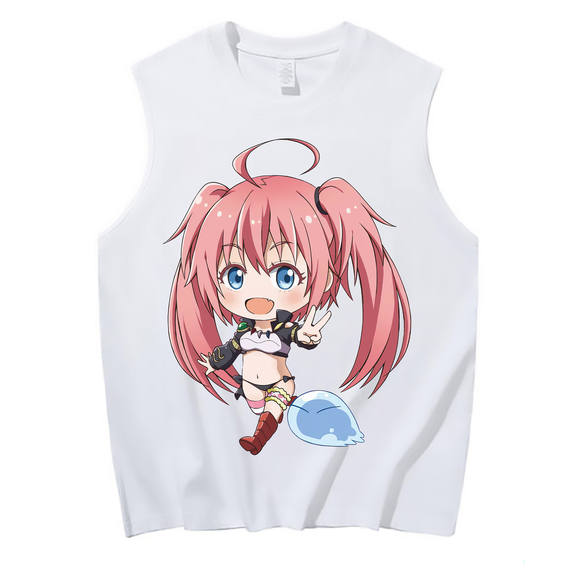 （画像用） 転スラ Regarding Reincarnated to Slime コットン100％タンクトップ（フロントプリント）