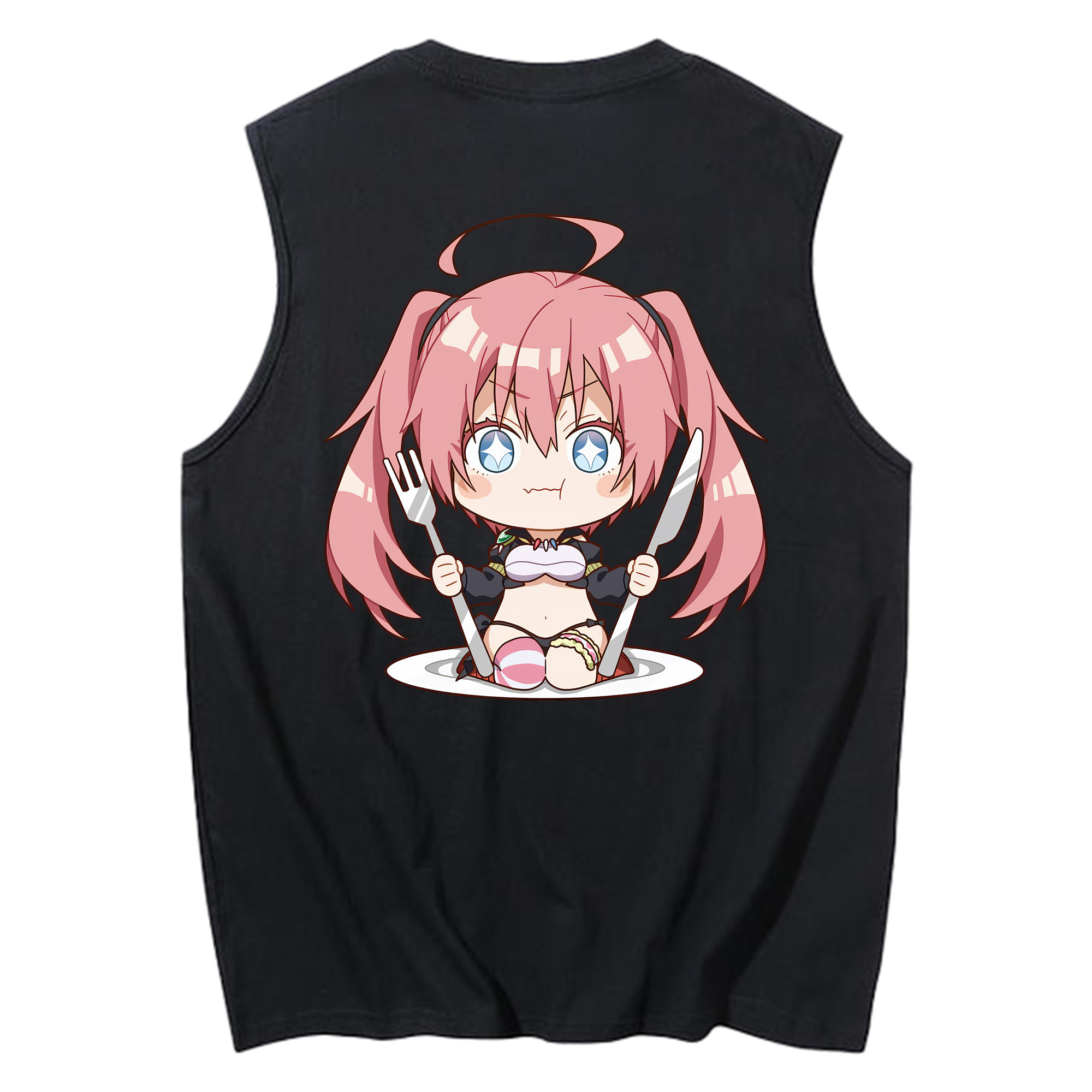 （画像用） 転スラ Regarding Reincarnated to Slime コットン100％タンクトップ（背面プリント）