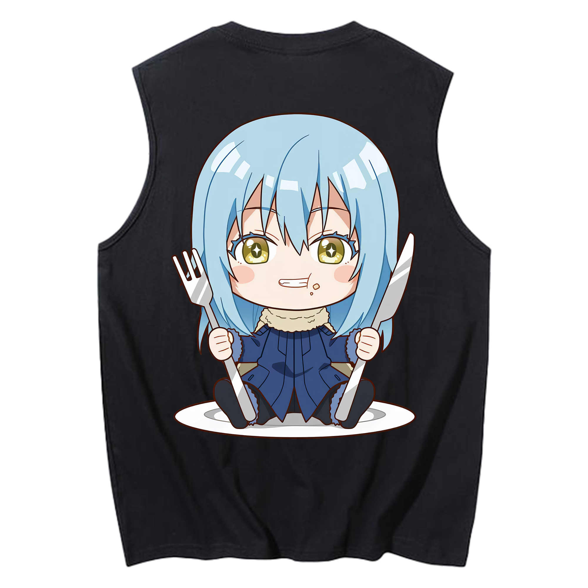 （画像用） 転スラ Regarding Reincarnated to Slime コットン100％タンクトップ（背面プリント）