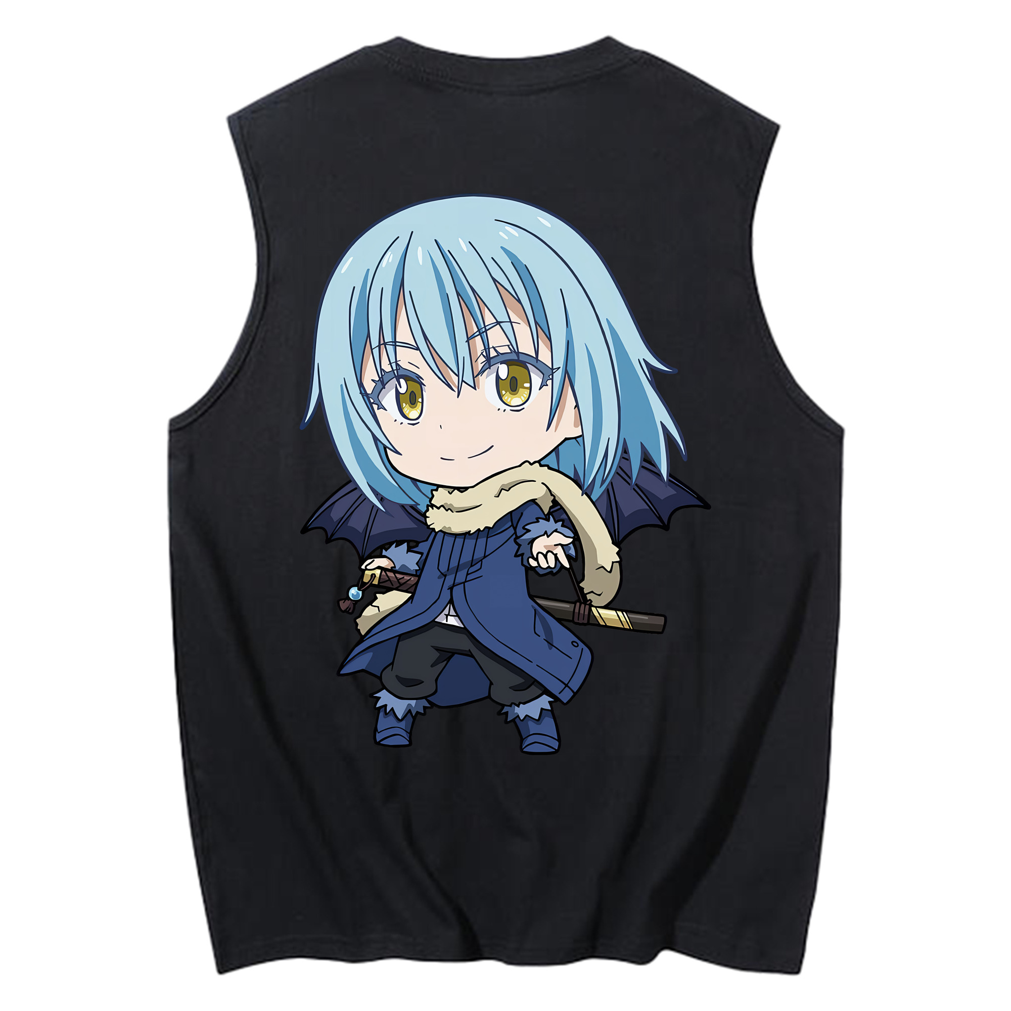 （画像用） 転スラ Regarding Reincarnated to Slime コットン100％タンクトップ（背面プリント）