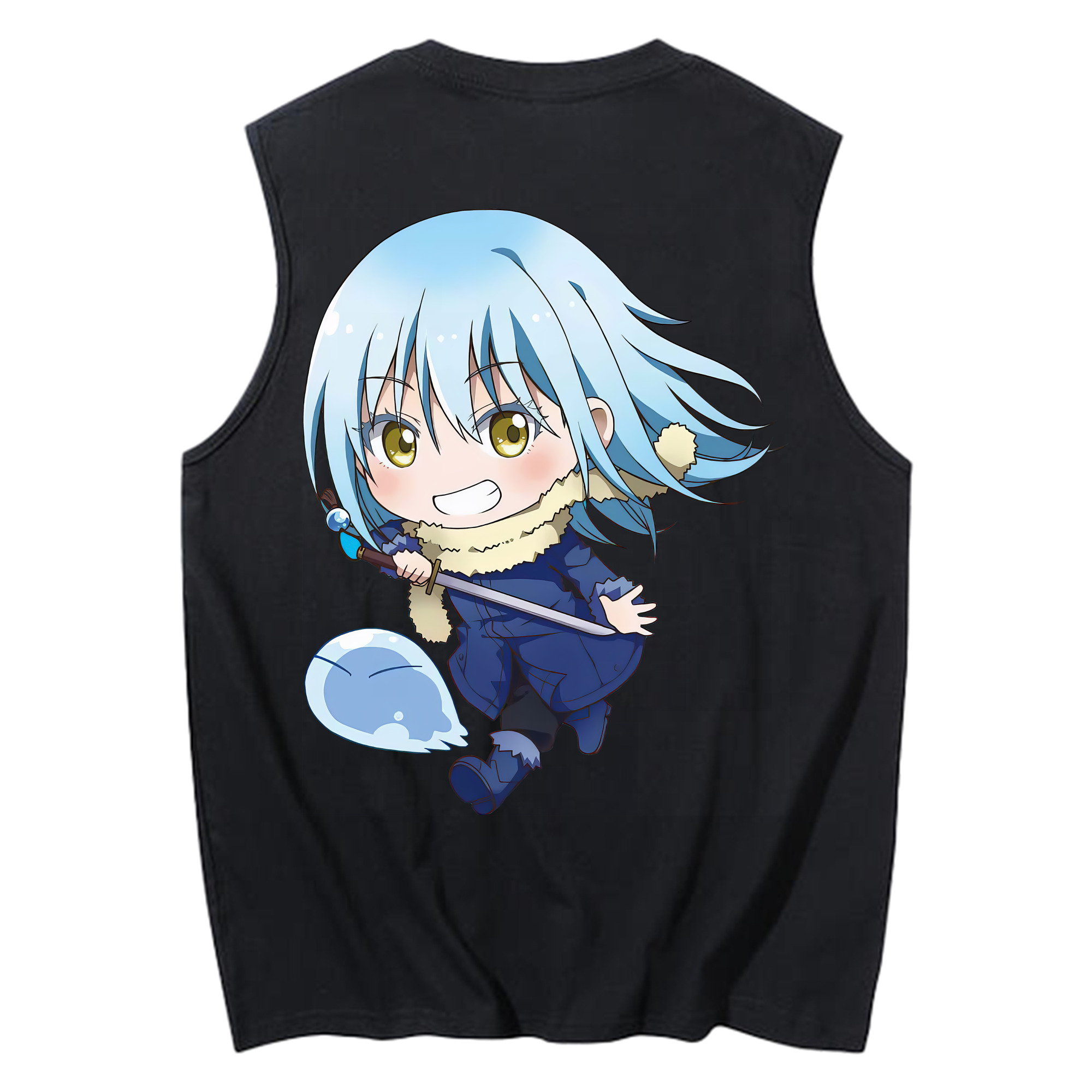 （画像用） 転スラ Regarding Reincarnated to Slime コットン100％タンクトップ（背面プリント）