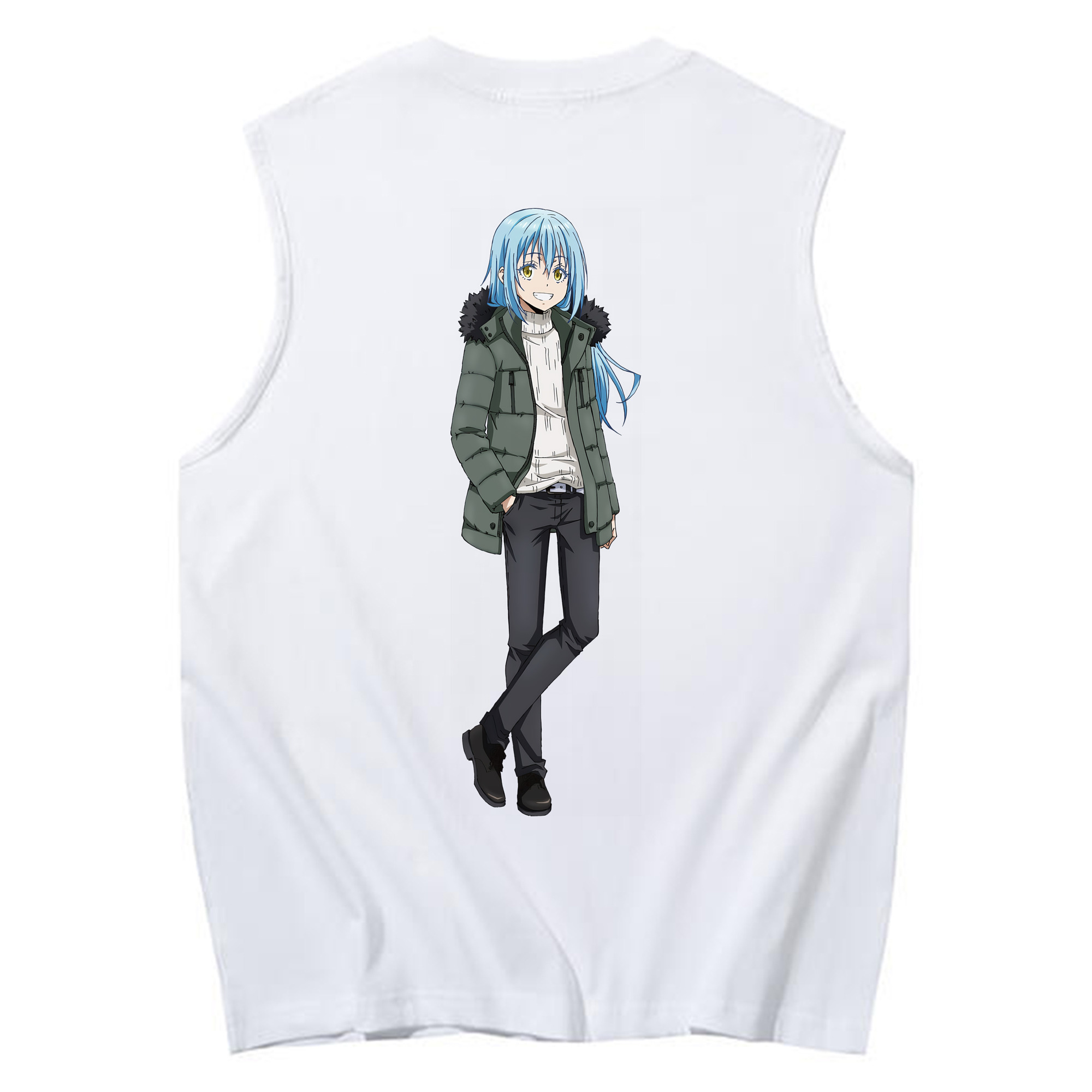 （画像用） 転スラ Regarding Reincarnated to Slime コットン100％タンクトップ（背面プリント）