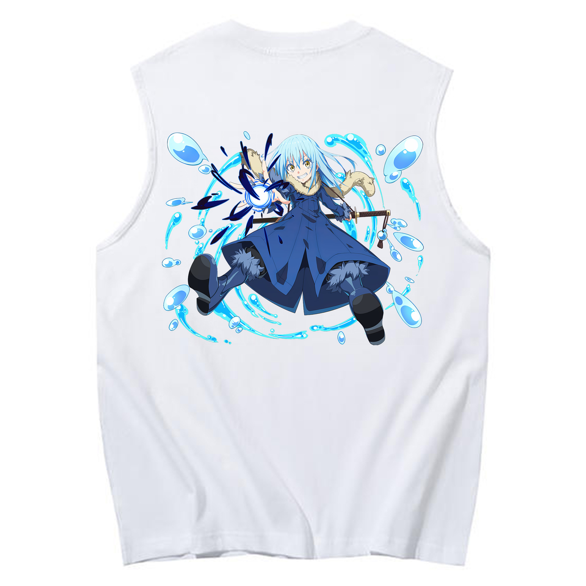 （画像用） 転スラ Regarding Reincarnated to Slime コットン100％タンクトップ（背面プリント）