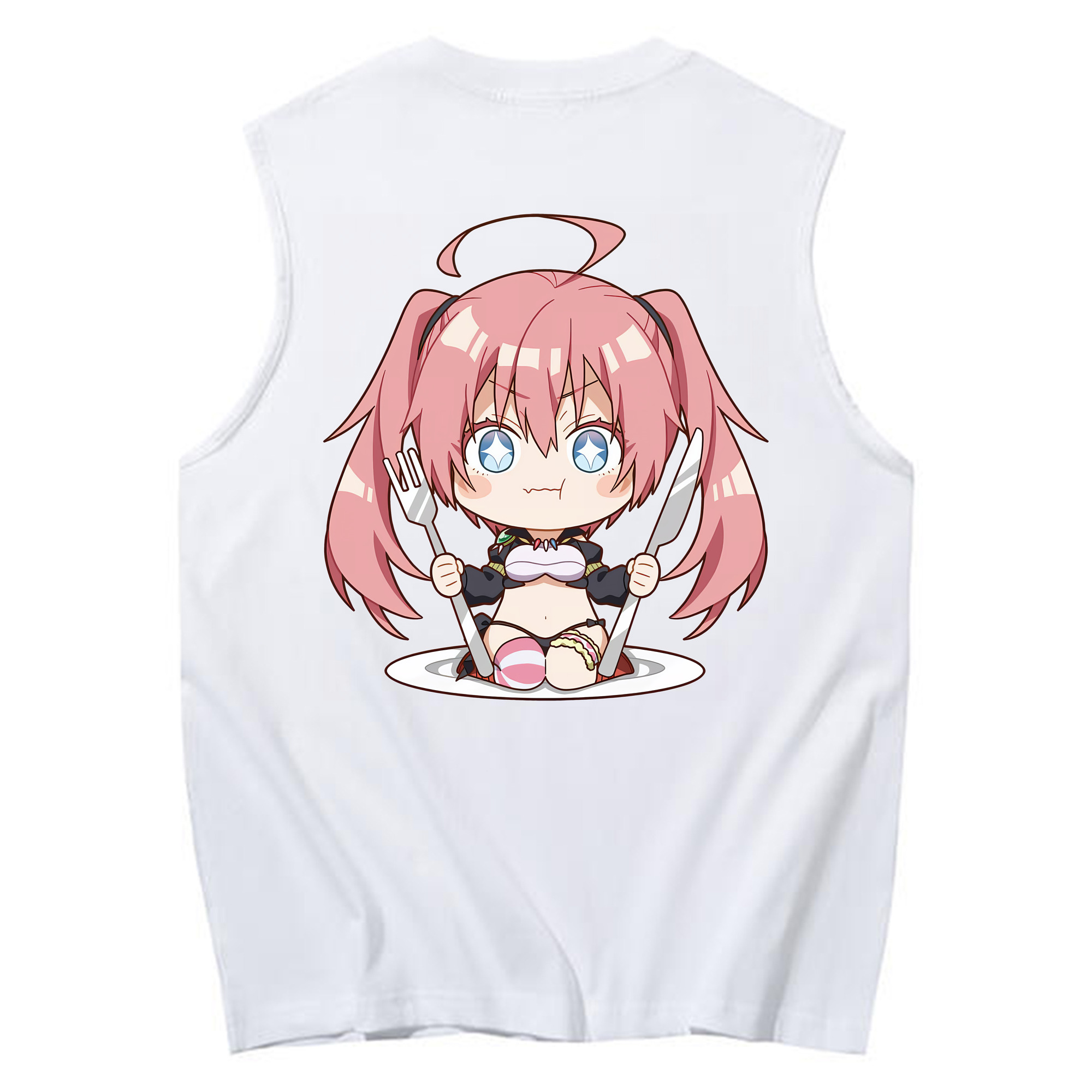 （画像用） 転スラ Regarding Reincarnated to Slime コットン100％タンクトップ（背面プリント）