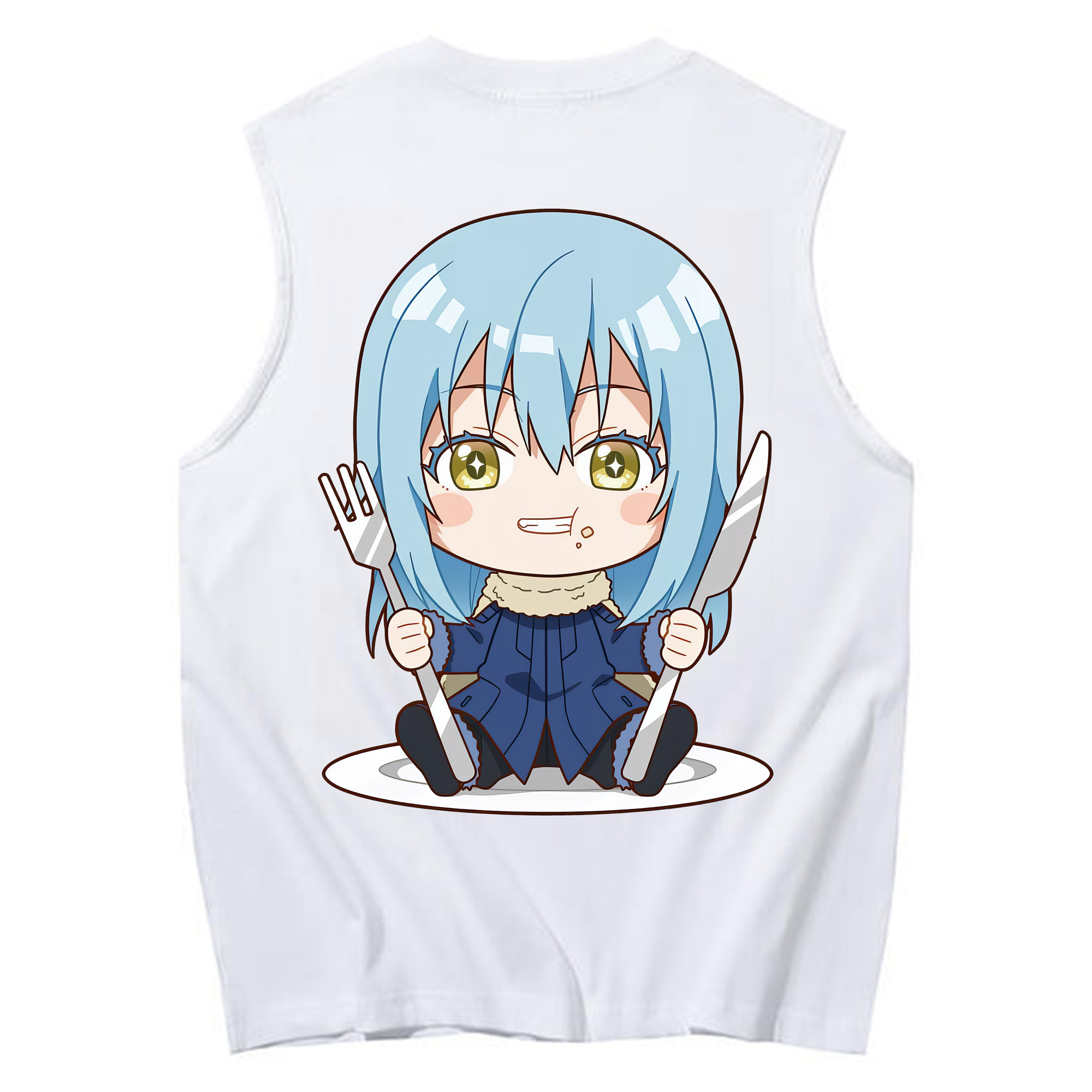 （画像用） 転スラ Regarding Reincarnated to Slime コットン100％タンクトップ（背面プリント）