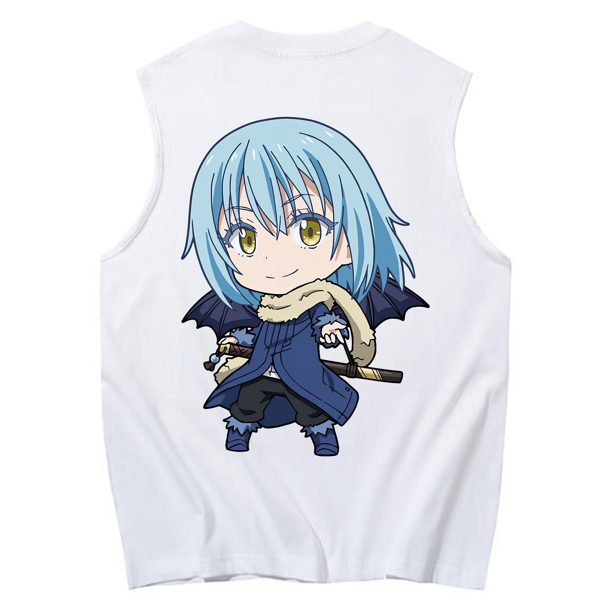 （画像用） 転スラ Regarding Reincarnated to Slime コットン100％タンクトップ（背面プリント）