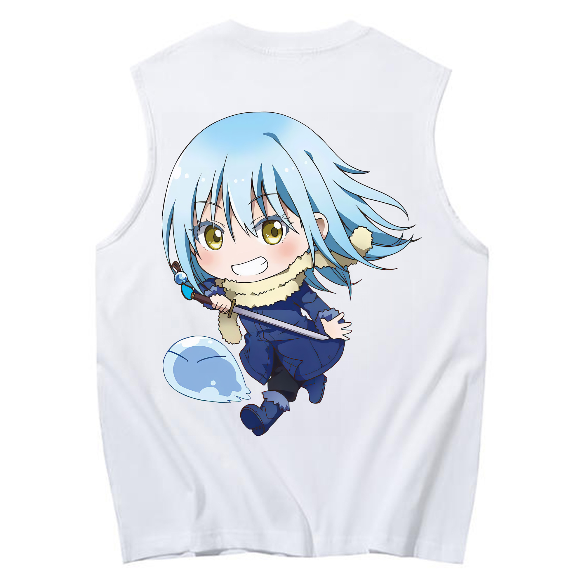 （画像用） 転スラ Regarding Reincarnated to Slime コットン100％タンクトップ（背面プリント）